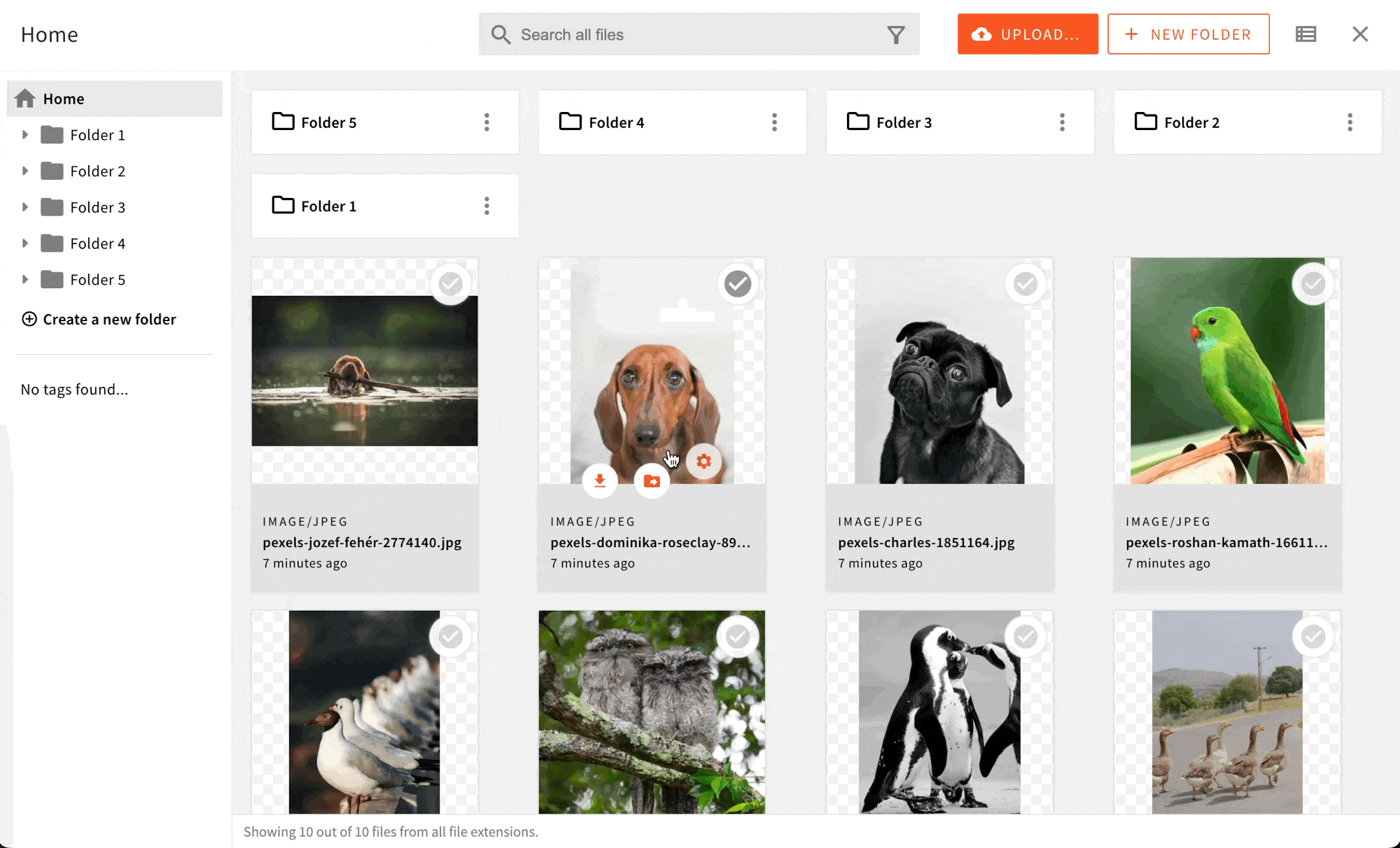 Confirm folder move: prompt appears before completing drag-and-drop.